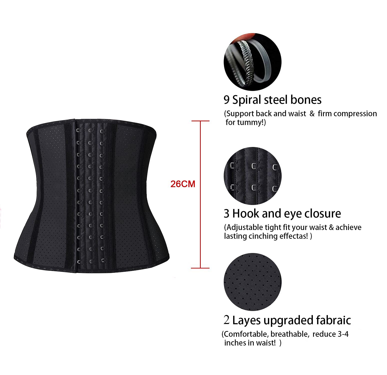 YIANNA Short Torso Waist Trainer