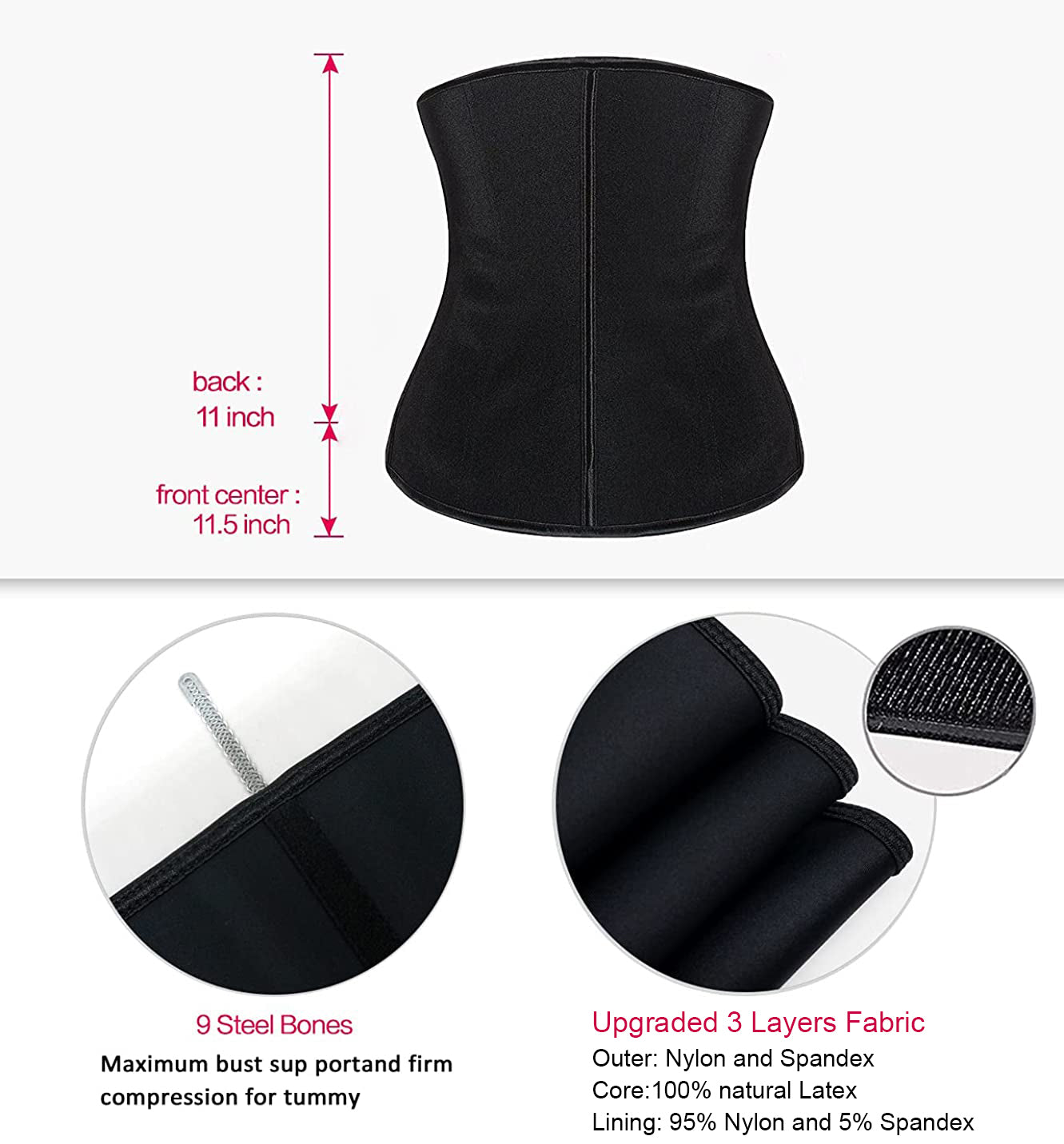 YIANNA Latex Waist Trainer For
