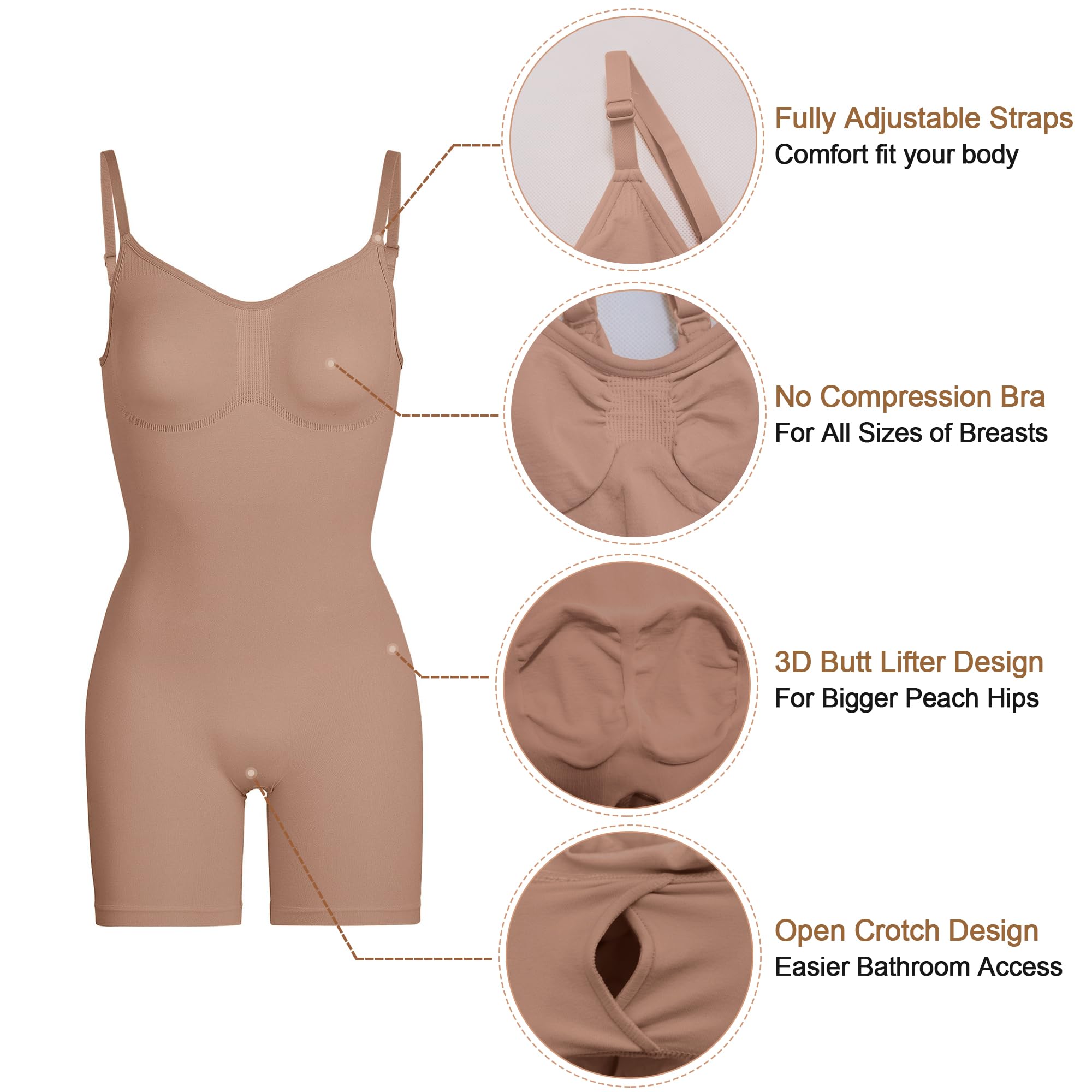 YIANNA Bodysuit For Women Seamless