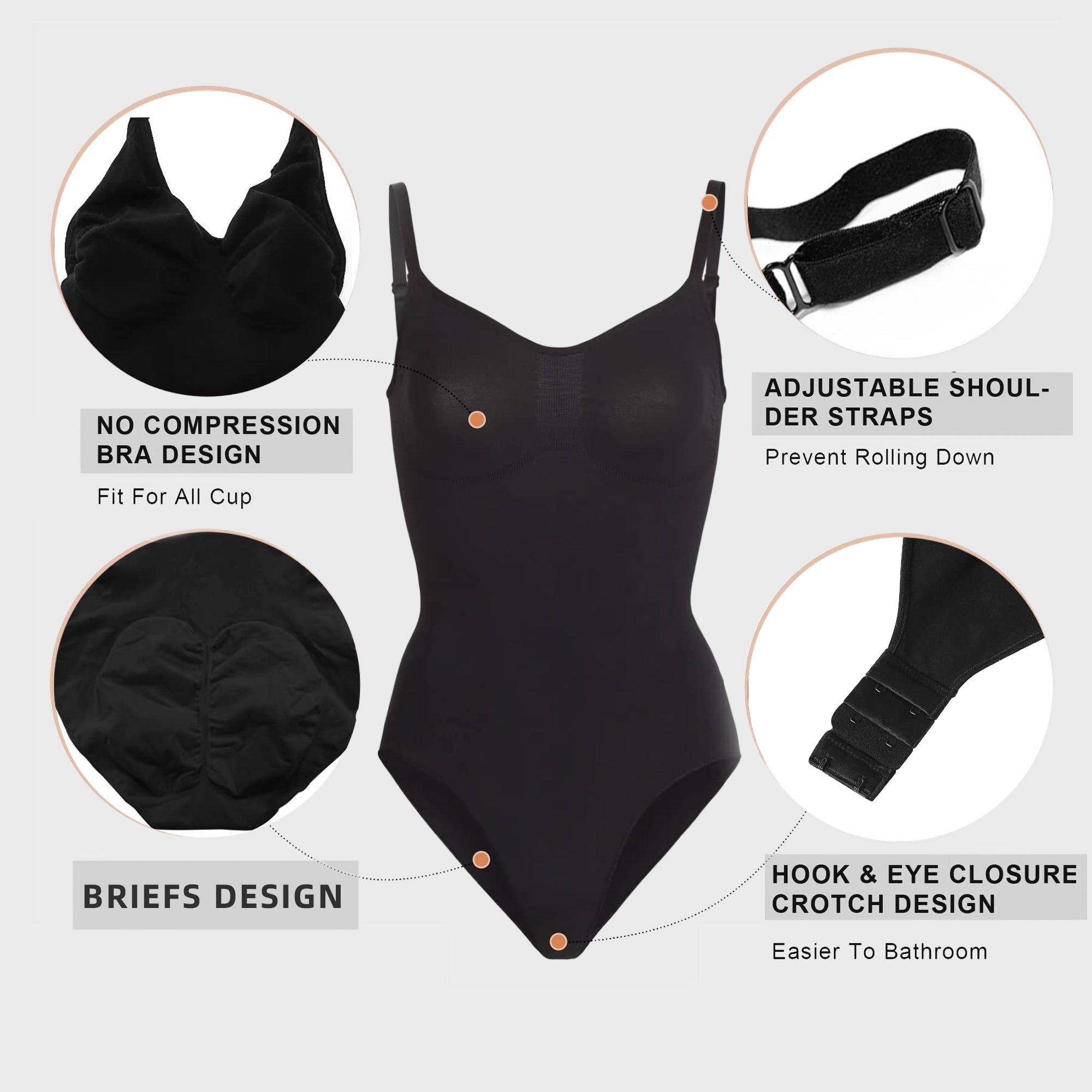 YIANNA Sculpting Bodysuit For Women