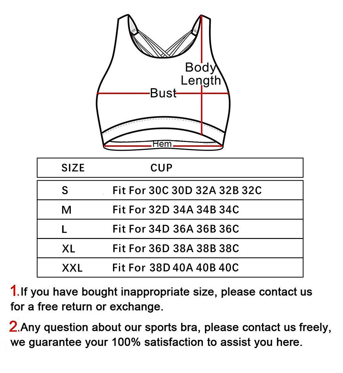 YIANNA Padded Sports Bra For