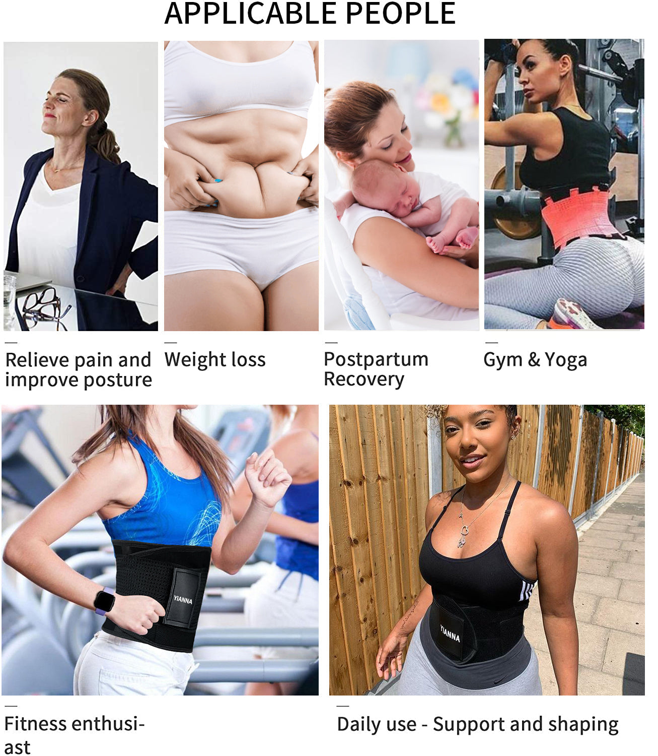 YIANNA Updated Waist Trainer Belt