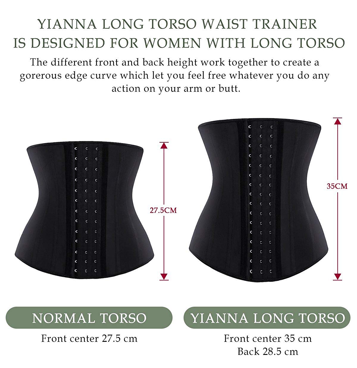 YIANNA Long Torso Waist Trainer