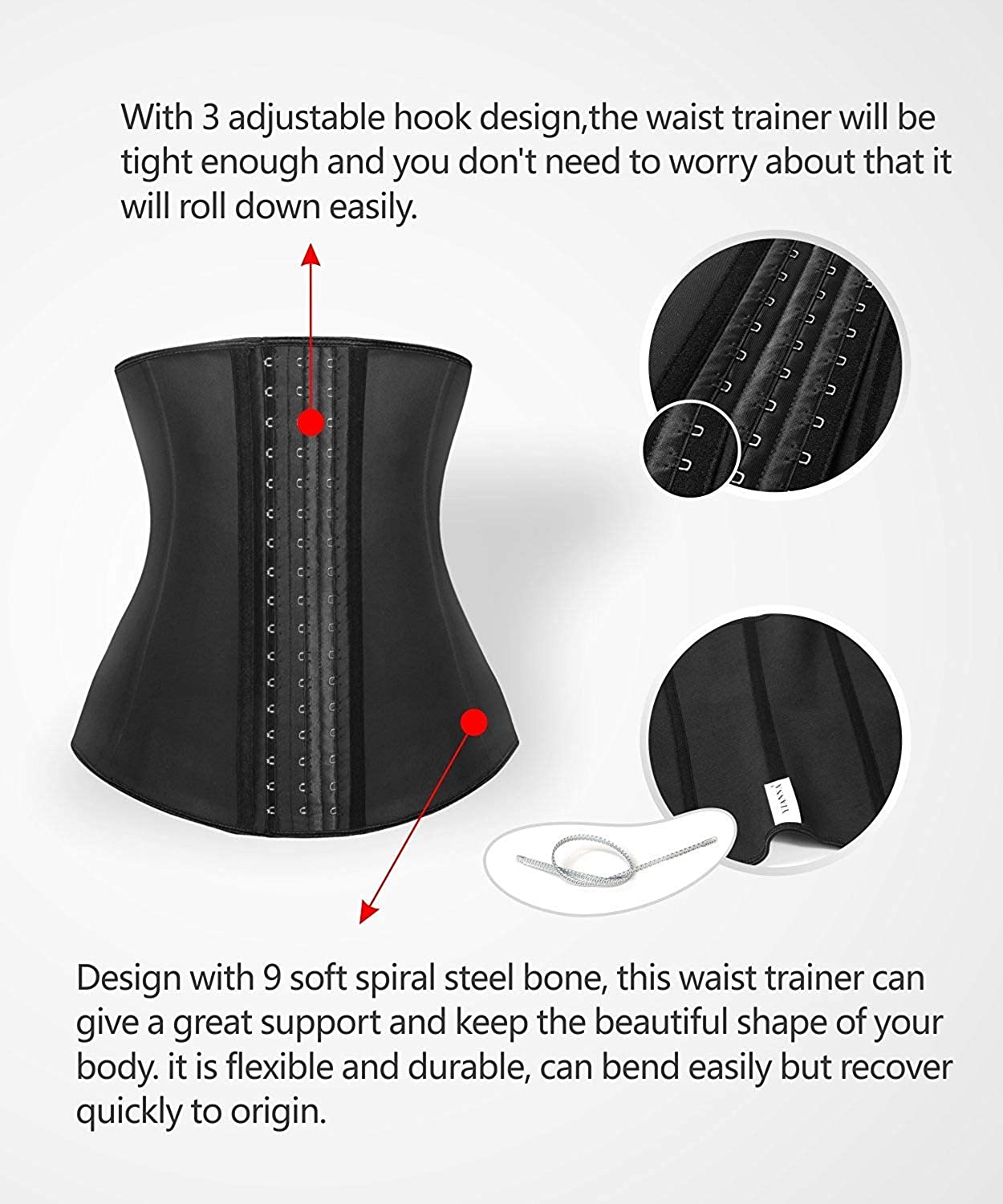 YIANNA Womens Latex Sports Waist