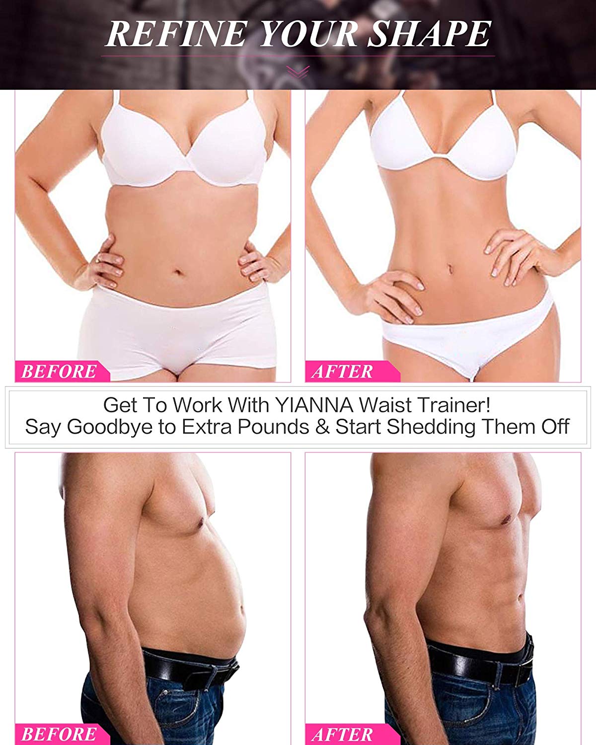 YIANNA Waist Trainer Belt Body