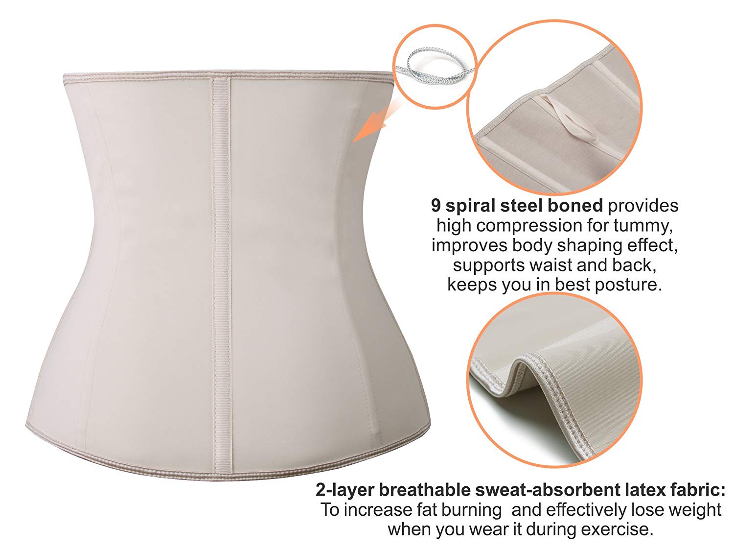 YIANNA Women Latex Underbust Waist