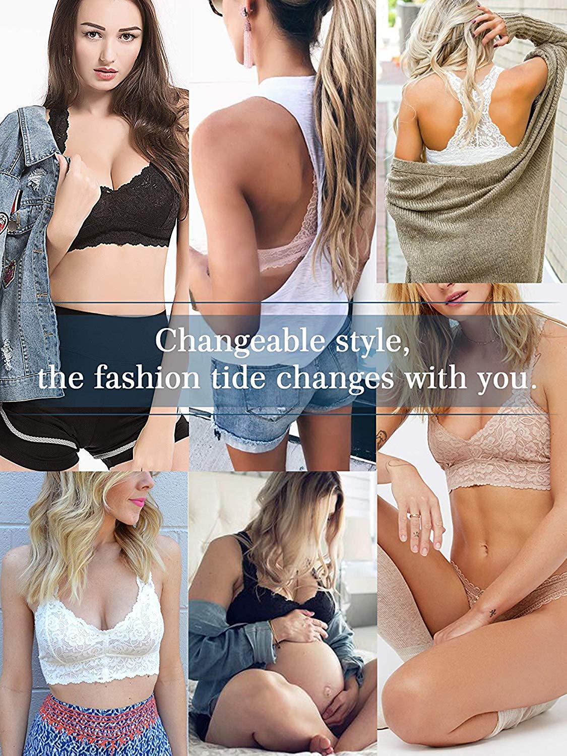 YIANNA Women Floral Lace Bralette