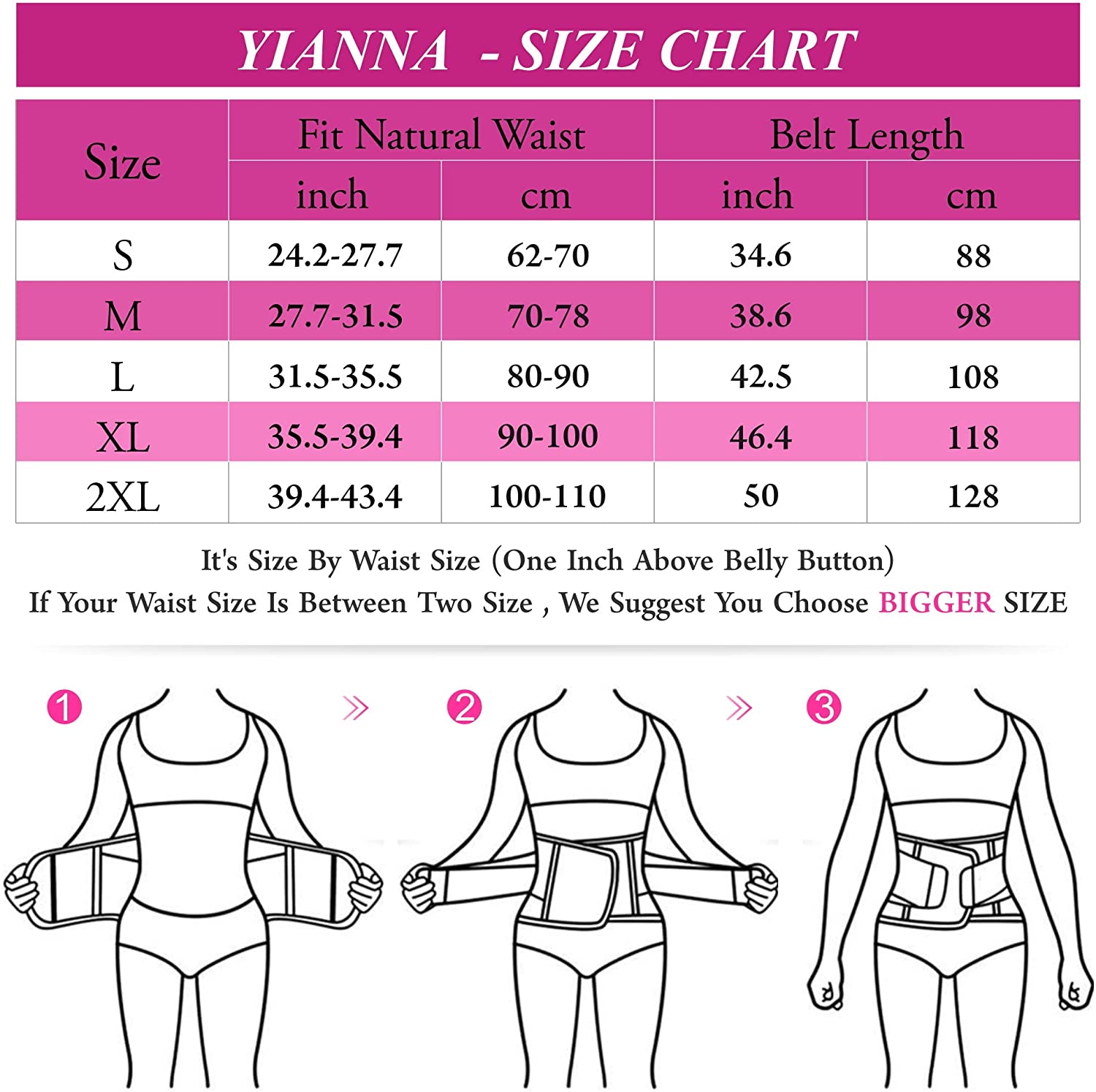 YIANNA Updated Waist Trainer Belt