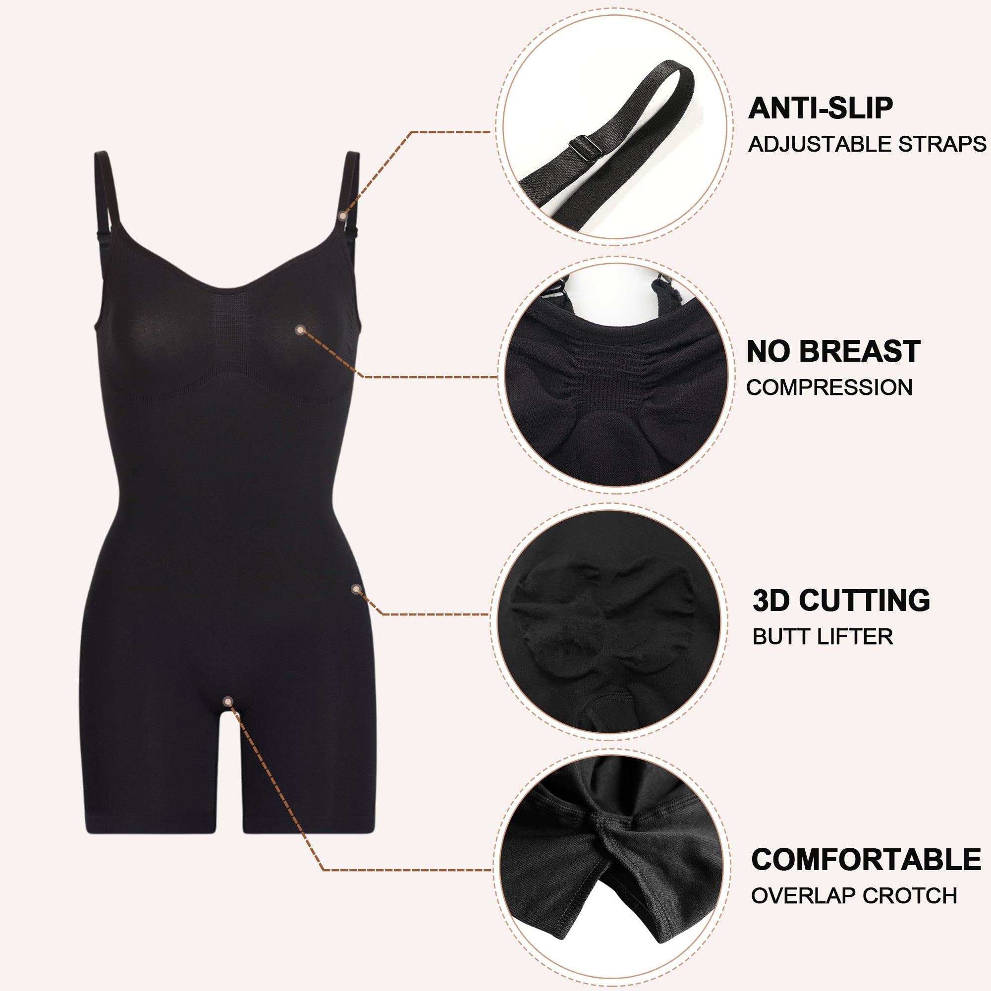 YIANNA Bodysuit For Women Seamless
