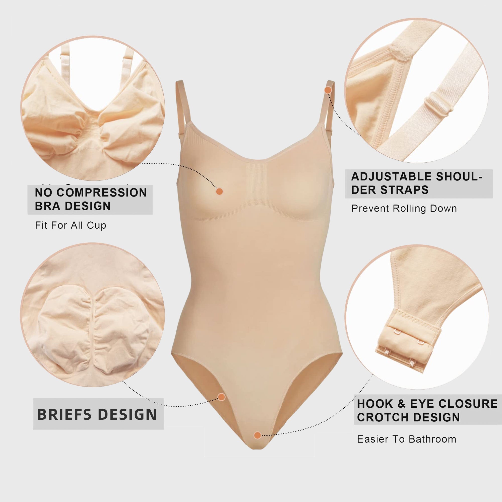 YIANNA Sculpting Bodysuit For Women